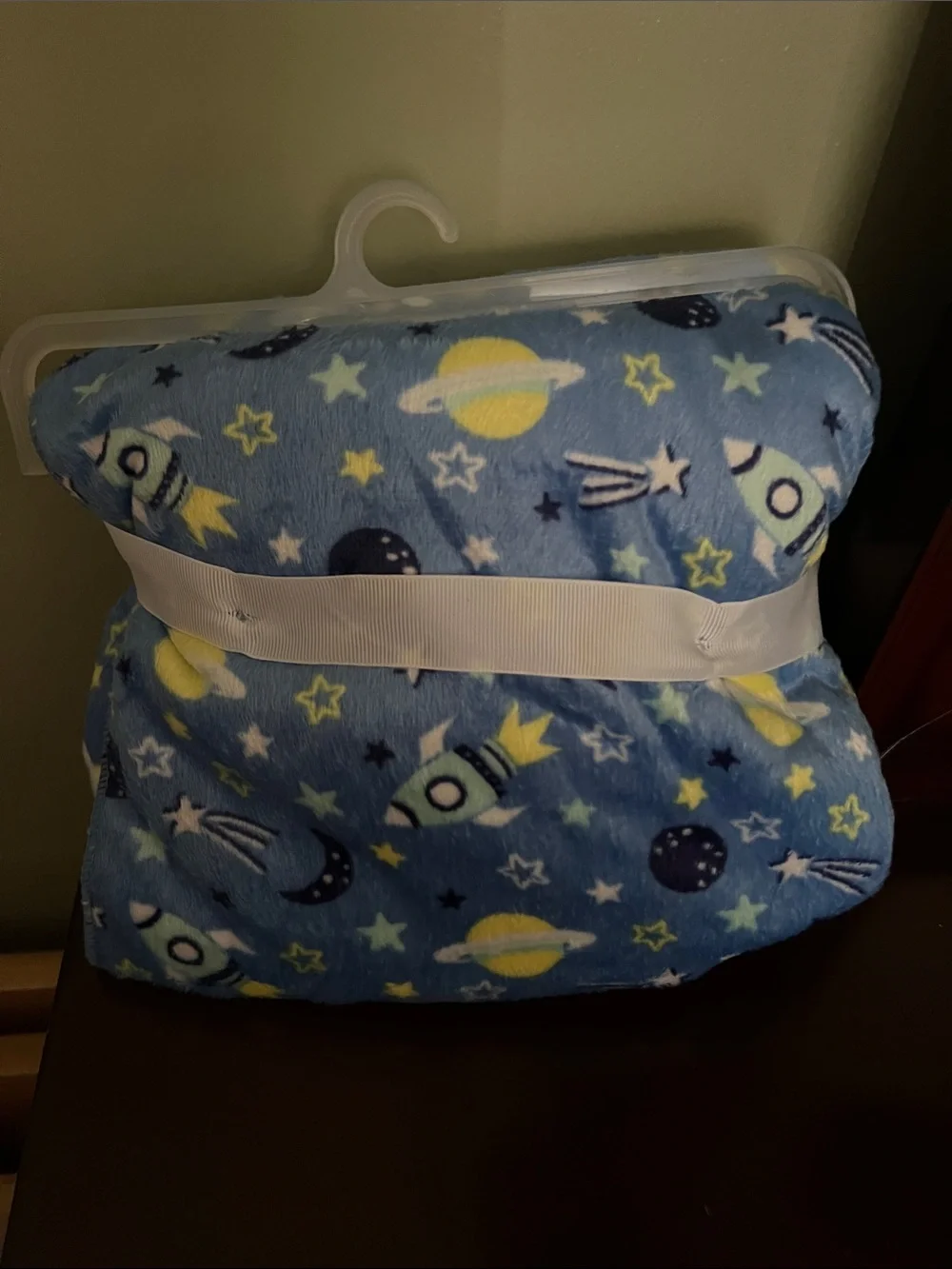 Kidgets Blue Space & Stars Cuddly Blanket